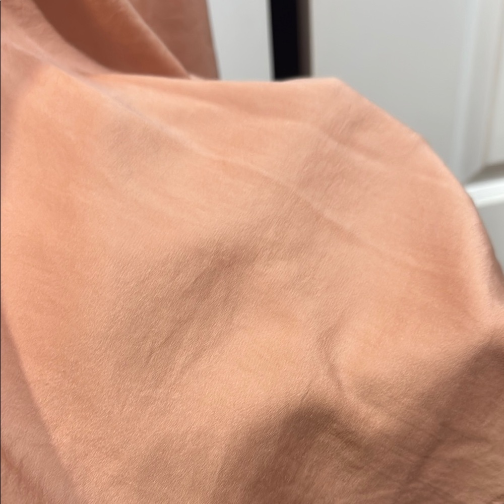 NWOT Lisa Rinna Collection Ruched High Neck Sleeveless Top in Dark Peachy Mauve - Picture 5 of 6